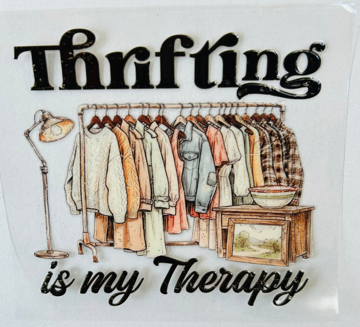 Thrifting is My Therapy Glass Can