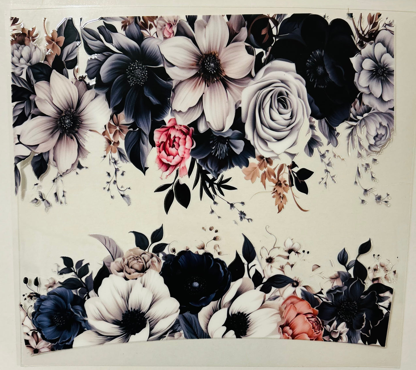 Black Floral 40 oz Cup