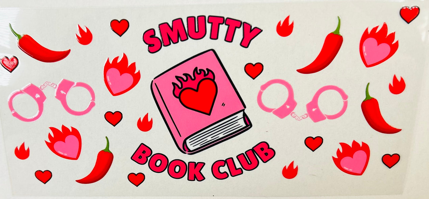 Smutty Book Club Glass Can