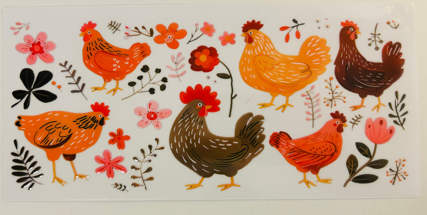 Chickens Glass Can