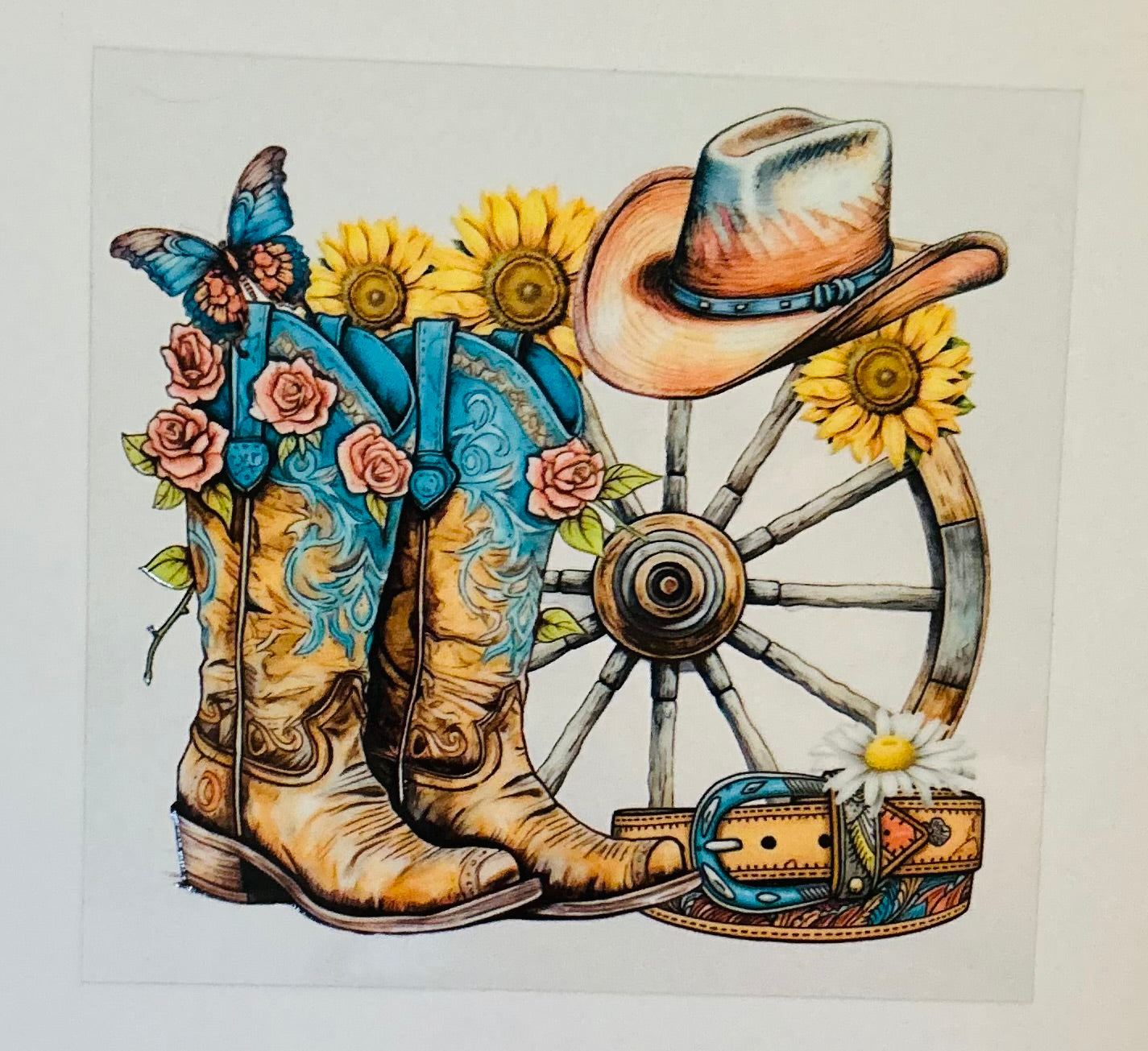 Western Boots Glass Can