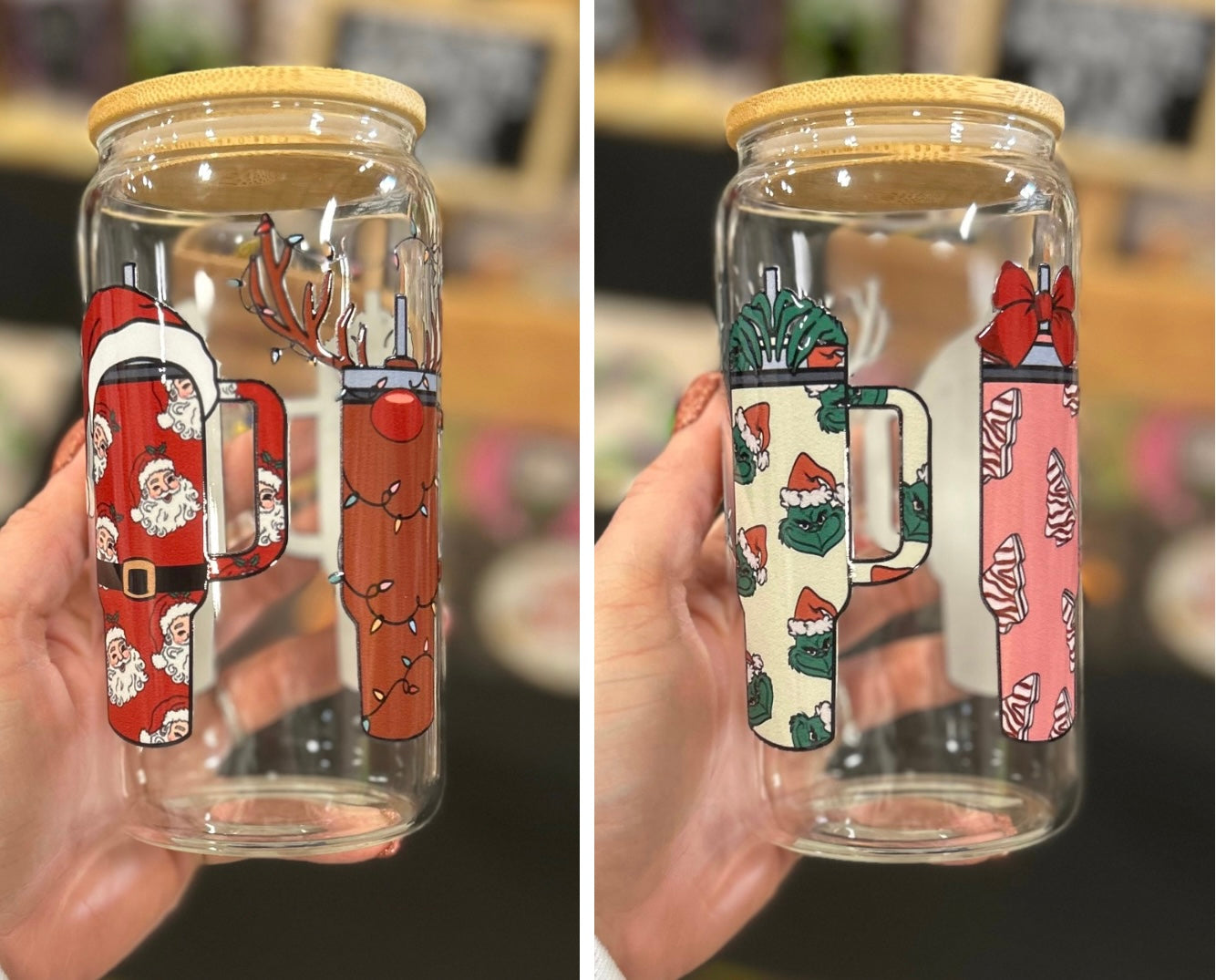 Christmas Tumbler Glass Can