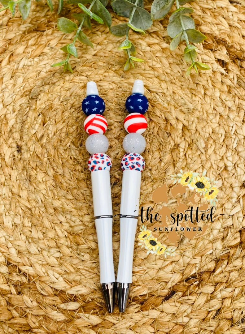 Patriotic Leopard Pen