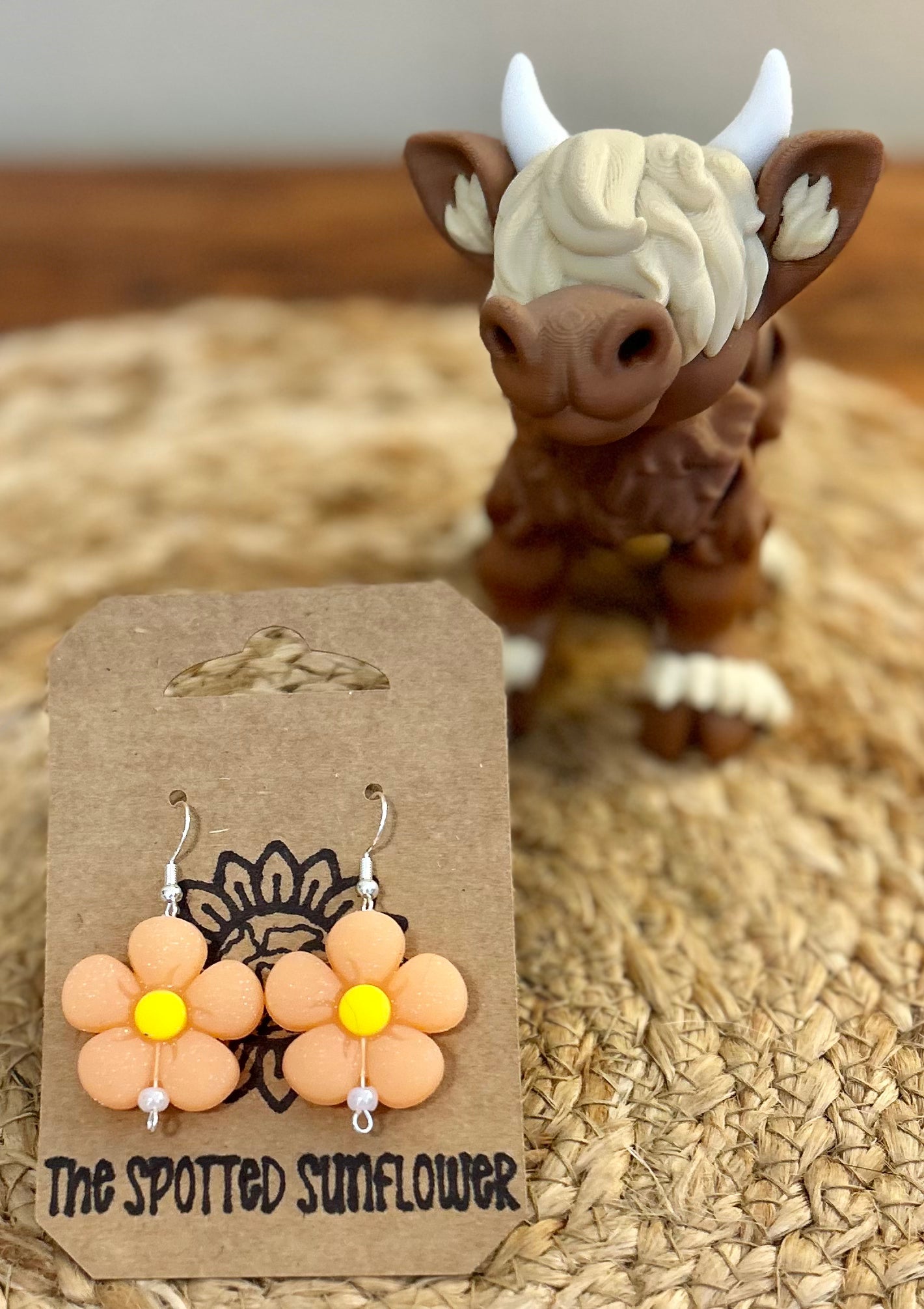 Puffy Flower Earrings