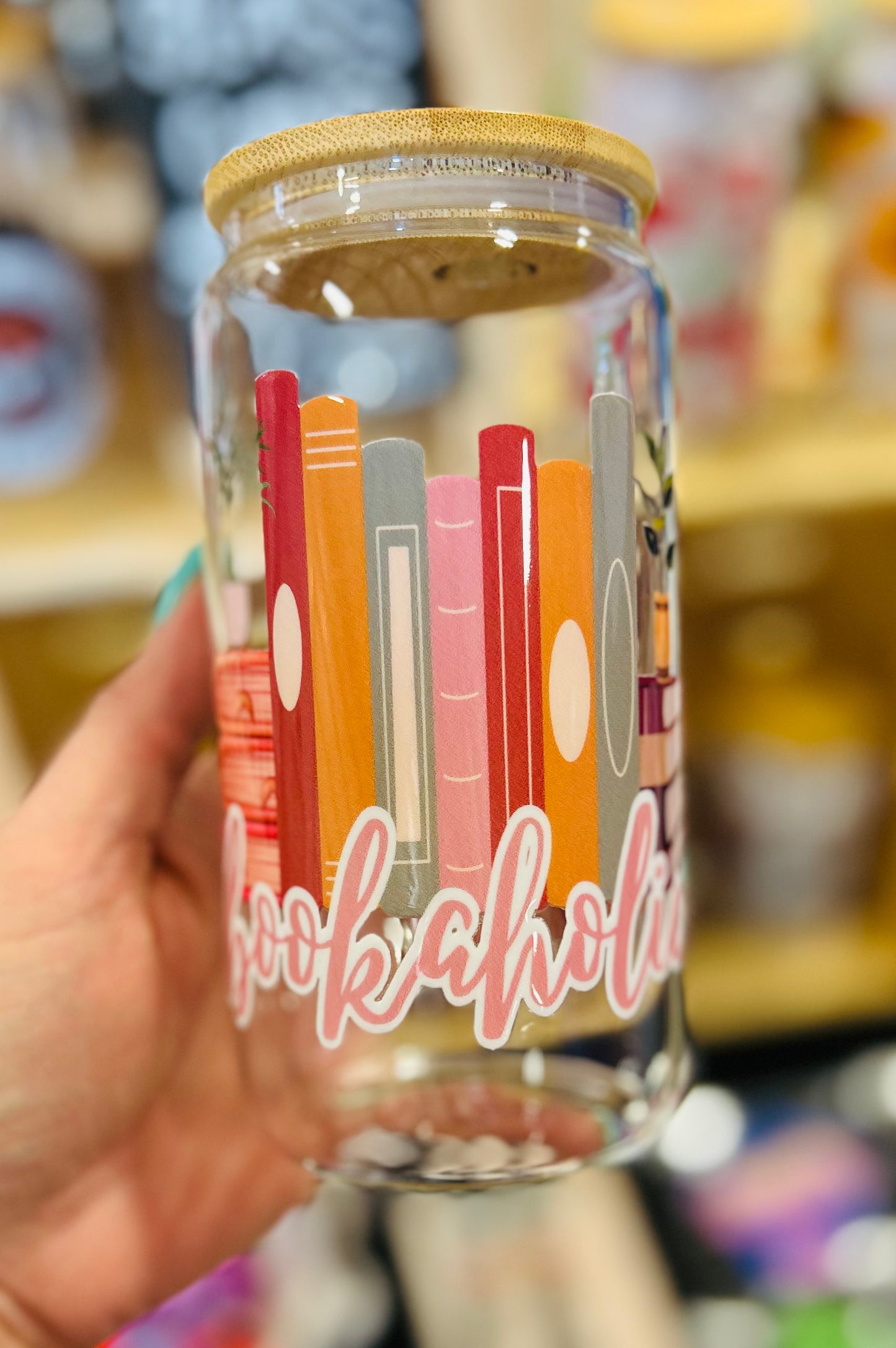 Bookaholic Glass Can