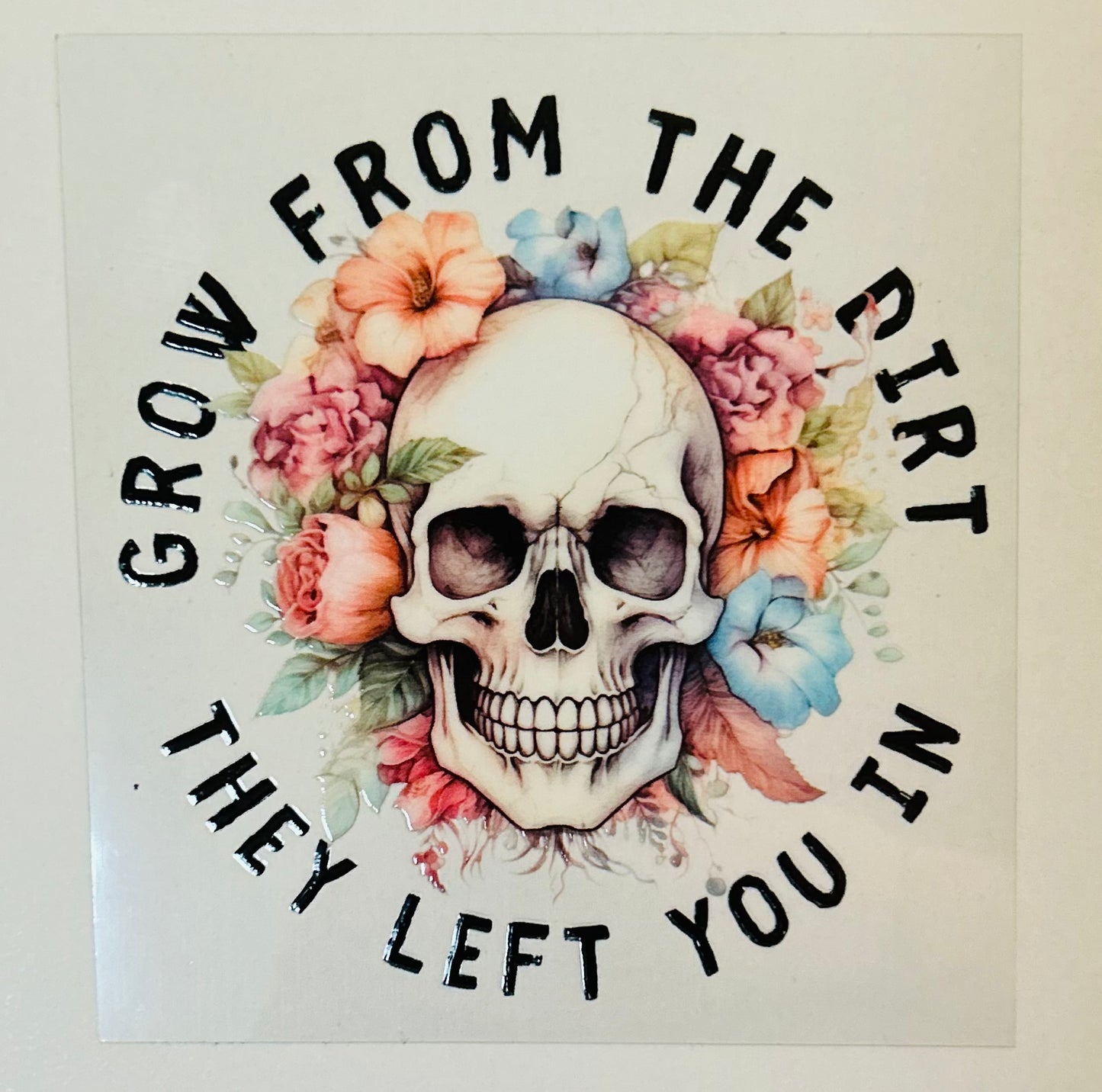 Grow From the Dirt Glass Can