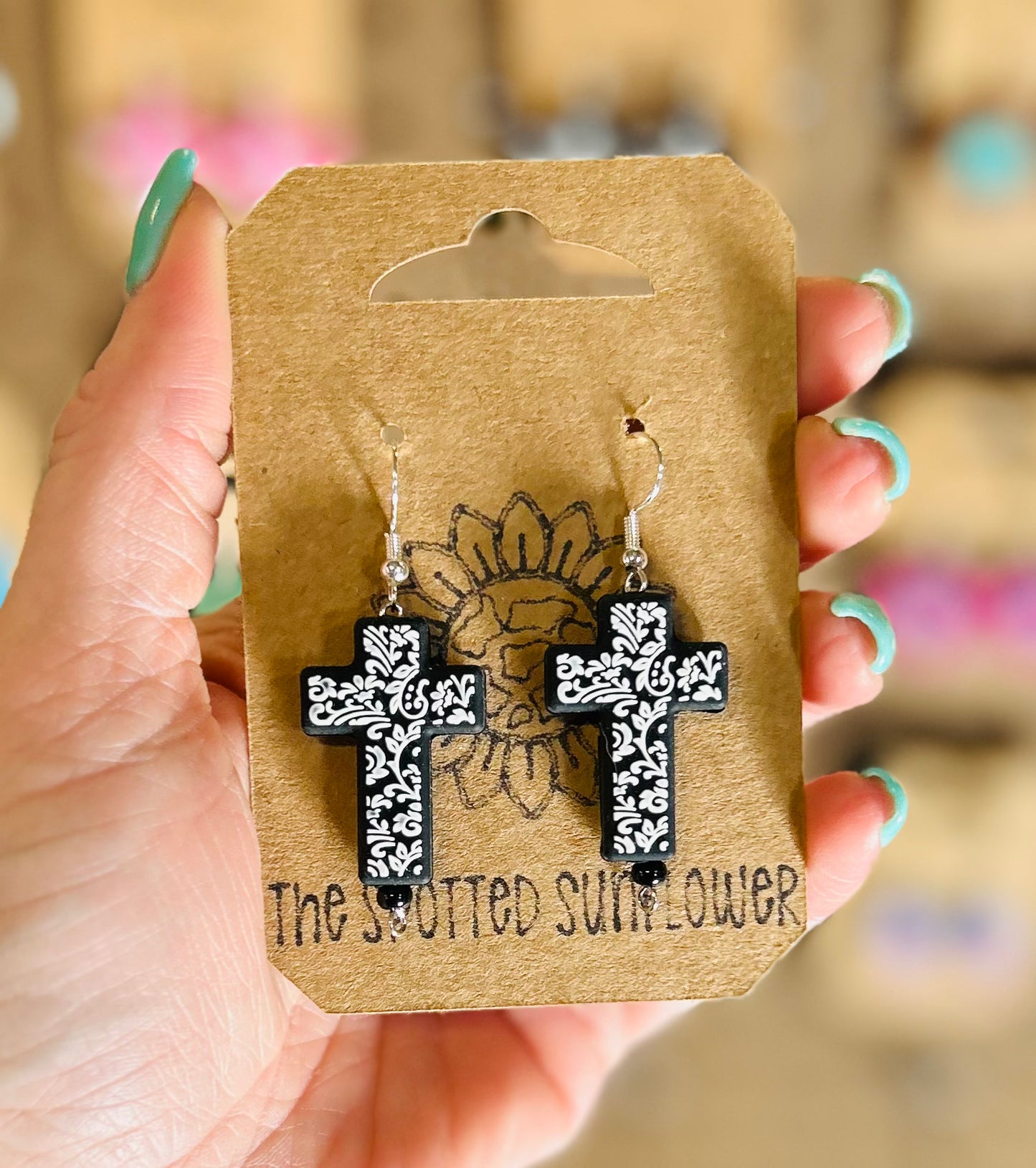Western Cross Earrings