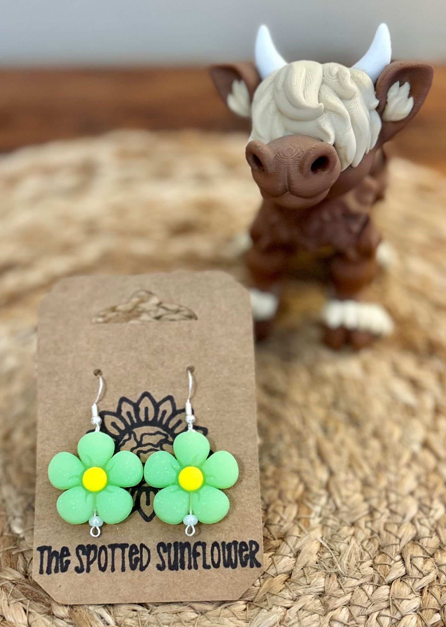 Puffy Flower Earrings