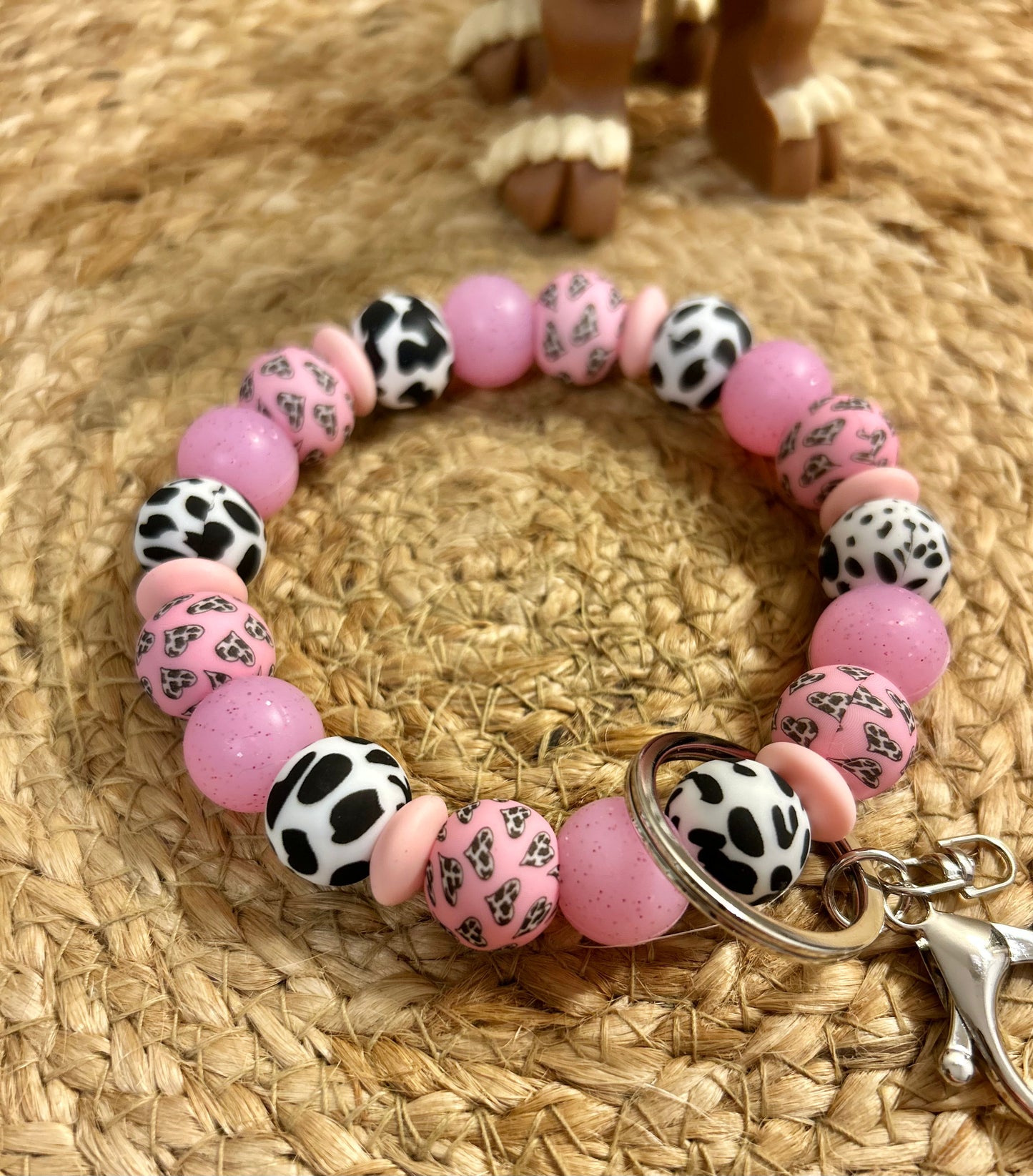 Girly Cow Wristlet