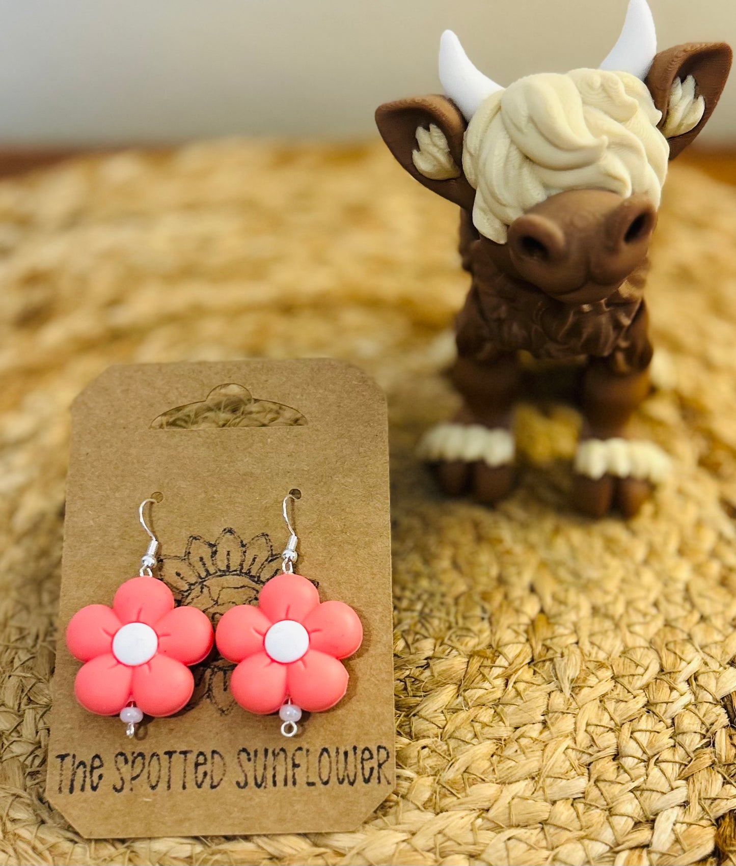 Puffy Flower Earrings