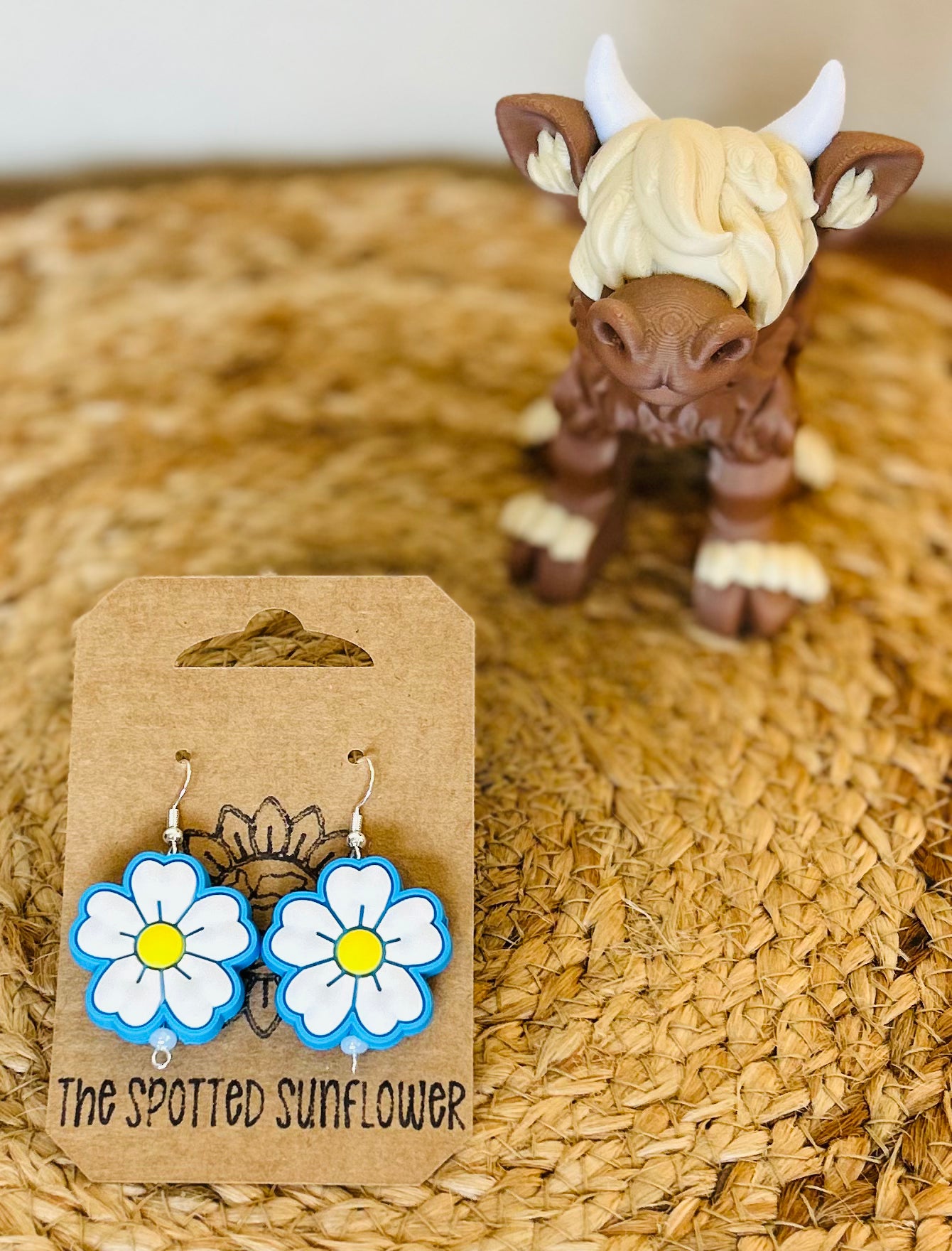 White Cherry Blossom Earrings