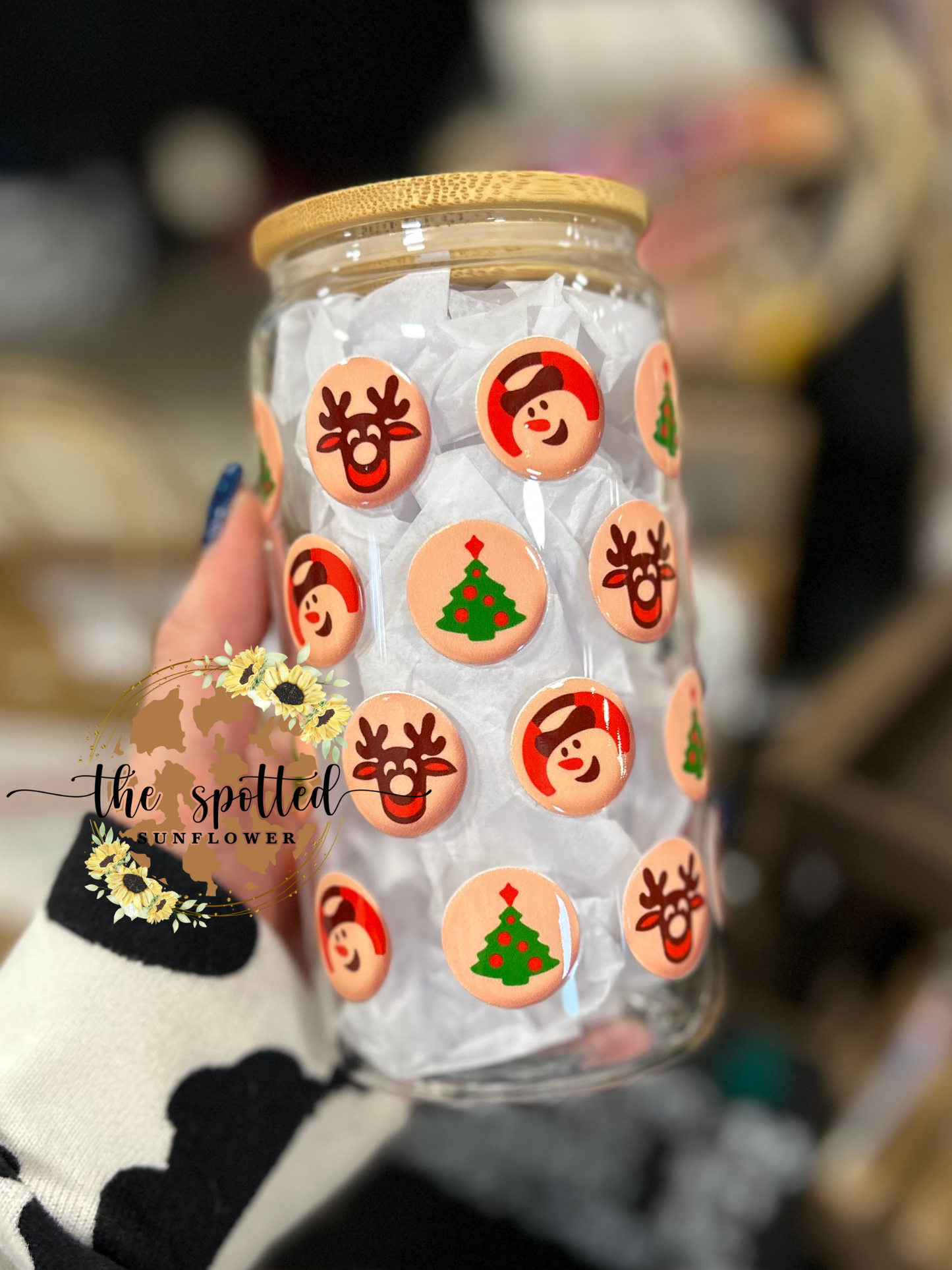 Christmas Cookies Glass Can