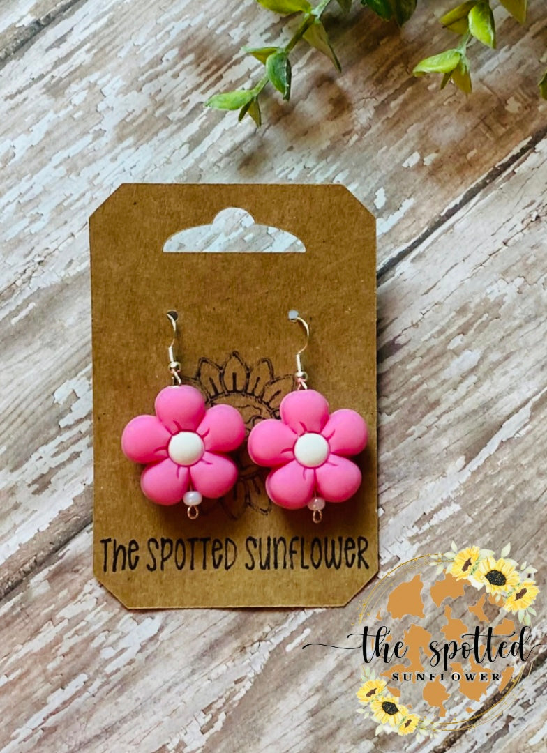 Puffy Flower Earrings