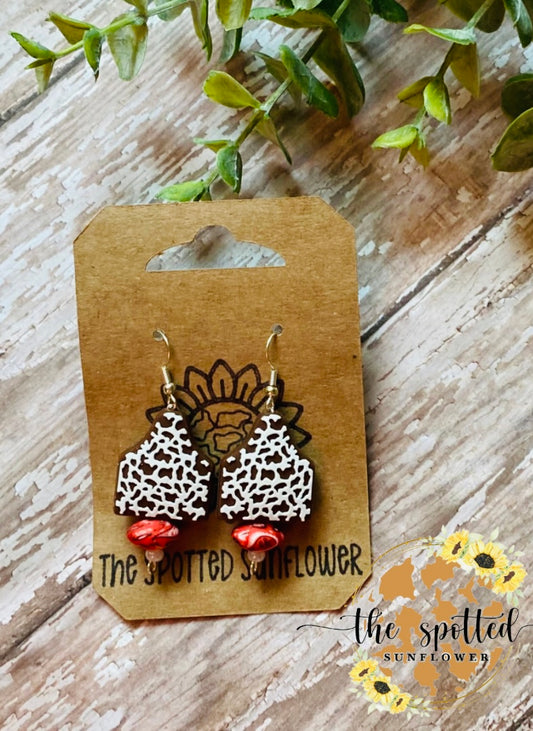 Cow Tag Earrings