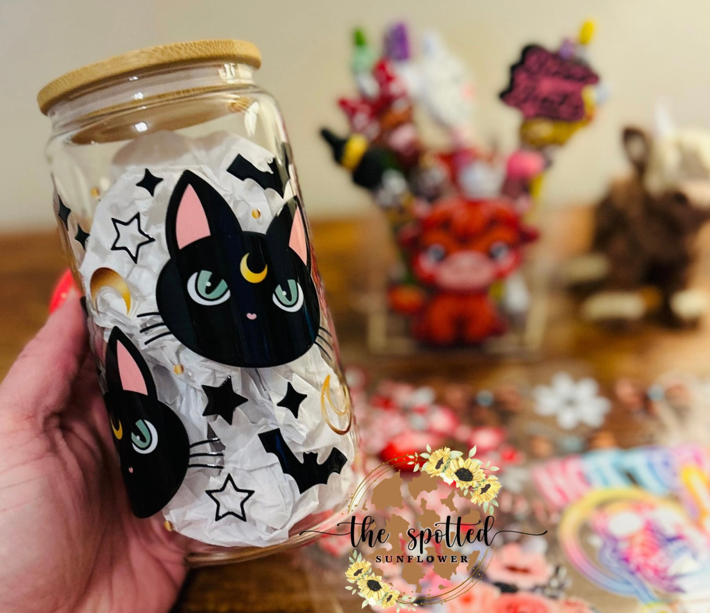 Black Cat Glass Can