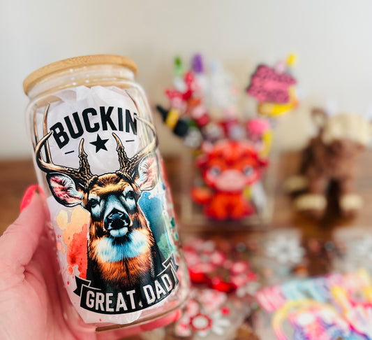 Buckin’ Great Dad Glass Can