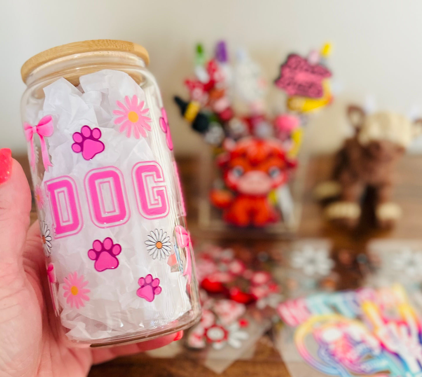 Dog Mom Glass Can