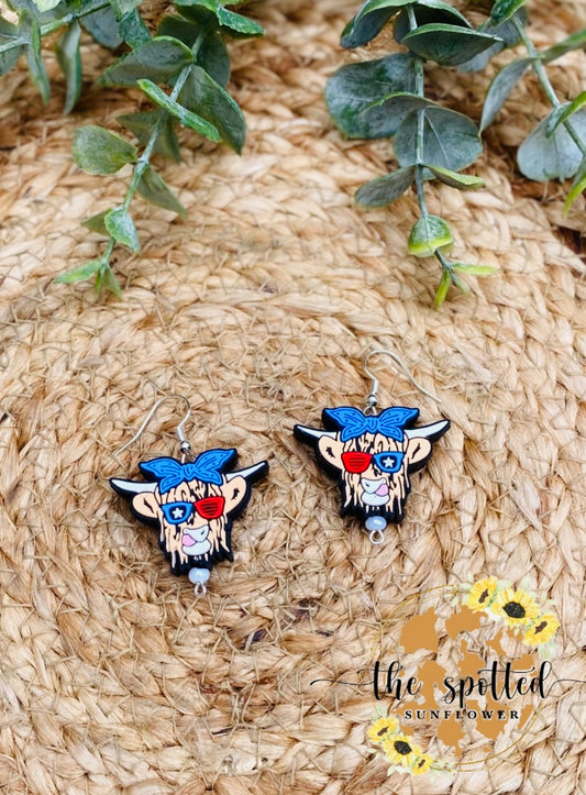 Patriotic Highland Earrings