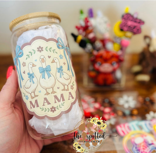 Mama Goose Glass Can
