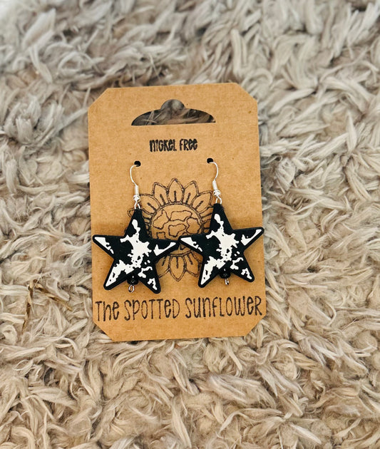 Cow Star Earrings