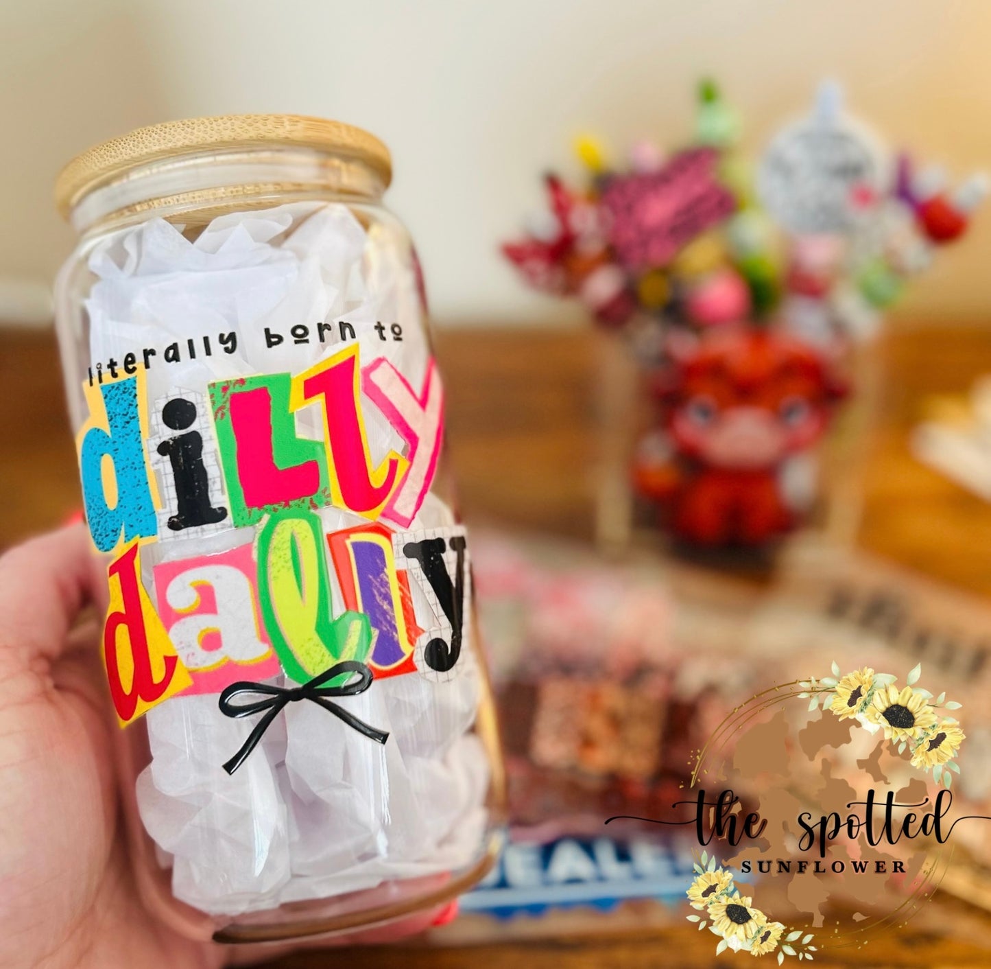 Born to Dilly Dally Glass Can
