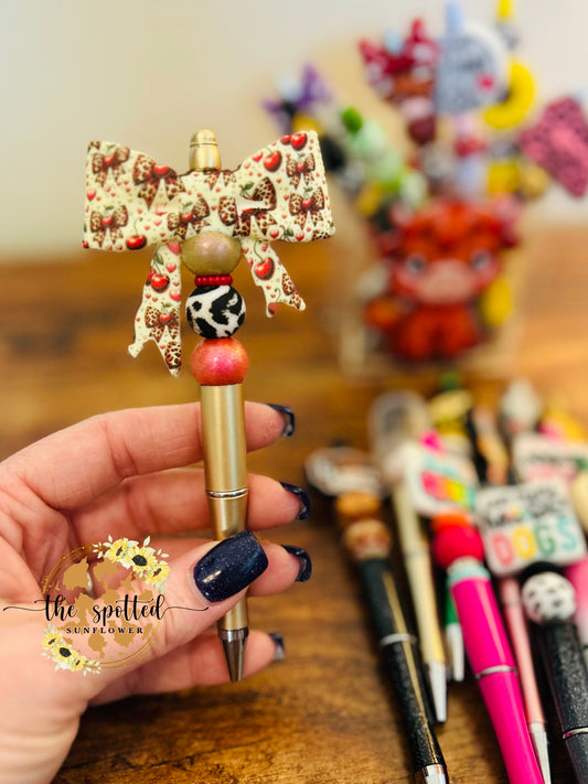 Cherry & Leopard Pen