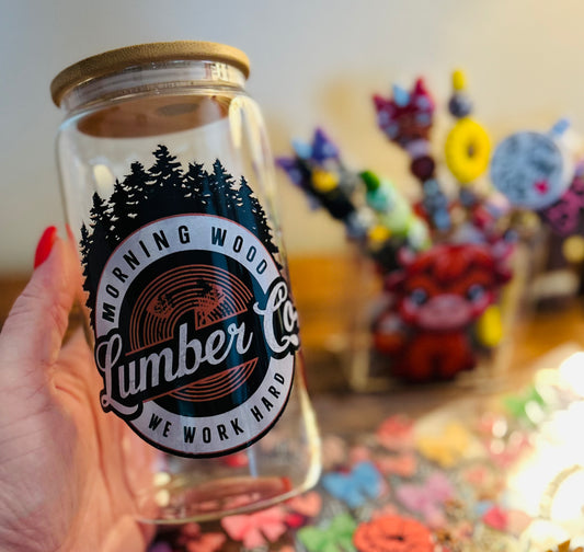 Morning Wood Glass Can