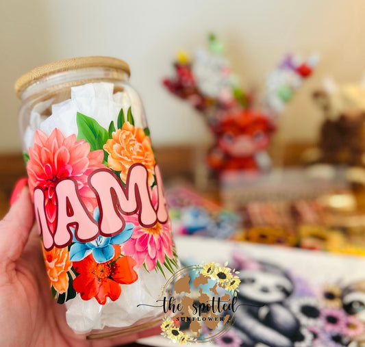 Hawaiian Mama Glass Can