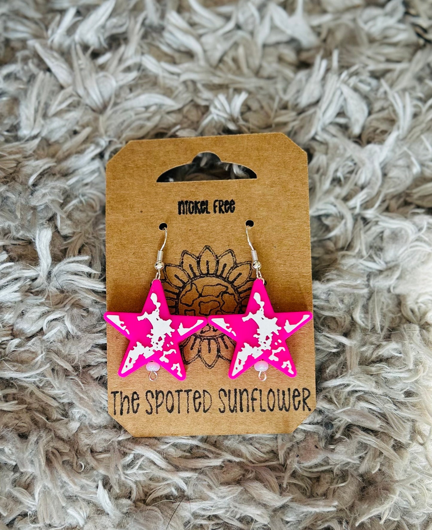 Cow Star Earrings